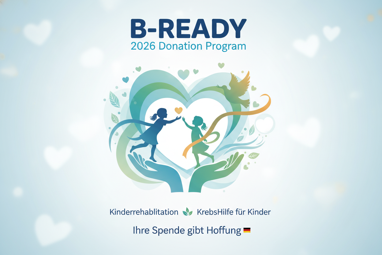 B-READY Charity Support — Spende für Kinderrehabilitation & Krebs-Programme 2026