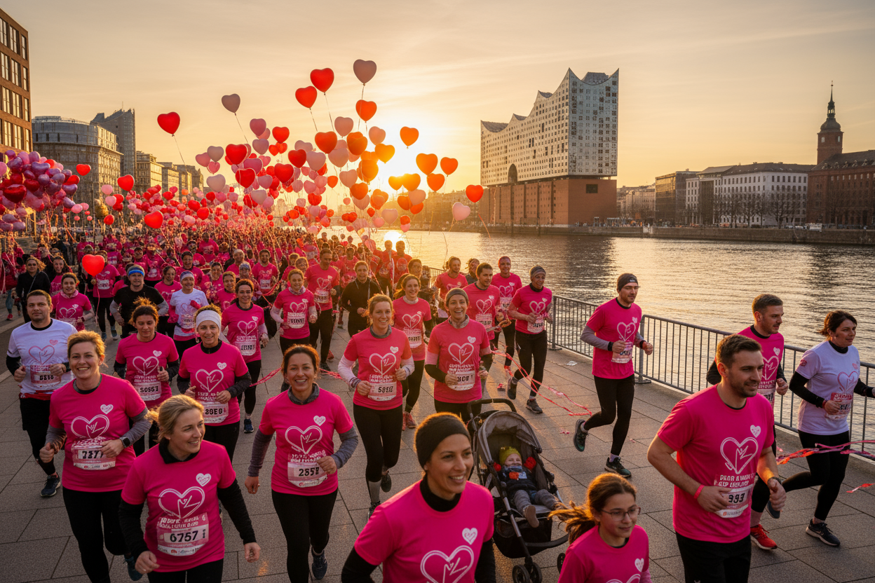 B-READY Valentine’s Run Hamburg 2026 (Live-Event)
💘 Titel:

B-READY Valentine’s Run Hamburg 2026 – Lauf für Liebe &amp; Hoffnung (Live-Event)

📜 Produktbeschreibung&nbsp;

💬 Beschreibung:
Feiere den Valentinstag 2026 auf eine ganz besondere Weise – mit Herz, Bewegung und Solidarität.
Der B-READY Valentine’s Run Hamburg 2026 lädt Paare, Freunde, Familien, Teams und Firmen ein, gemeinsam zu laufen für Kinder, die kämpfen – gegen Krebs, Behinderung und Hoffnungslosigkeit.