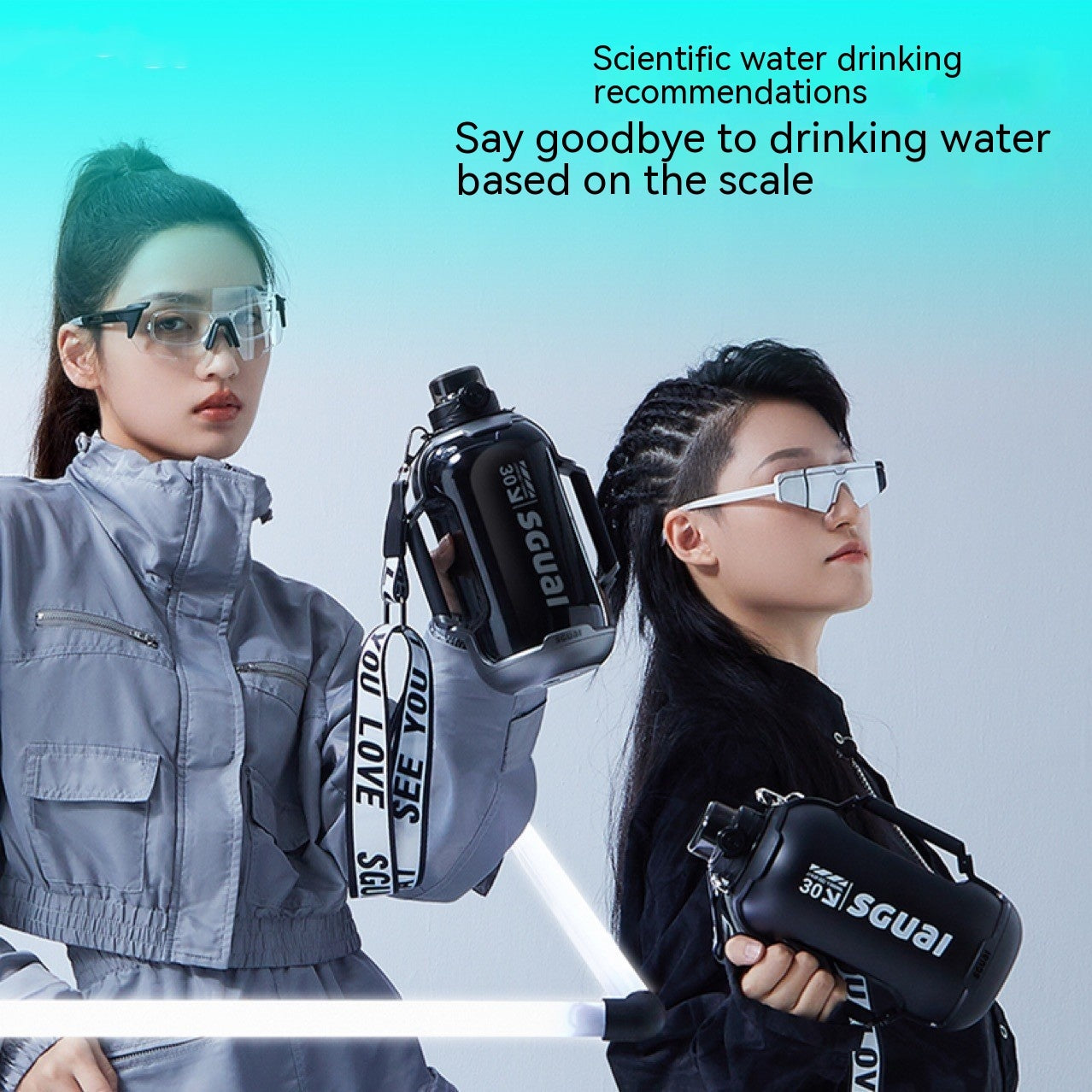 B-READY Smart Gym  Sports Bottle T30 Portable Sports Fitness Kettle Water Cup