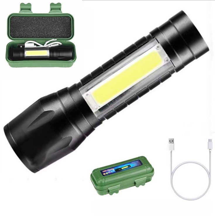 B-READY Mini Flashlight LED COB Torch Rechargeable High Lumens Zoomable Adjustable Focus Camping Light 3 Modes For Outdoor Waterproof B-PREPARED 2026