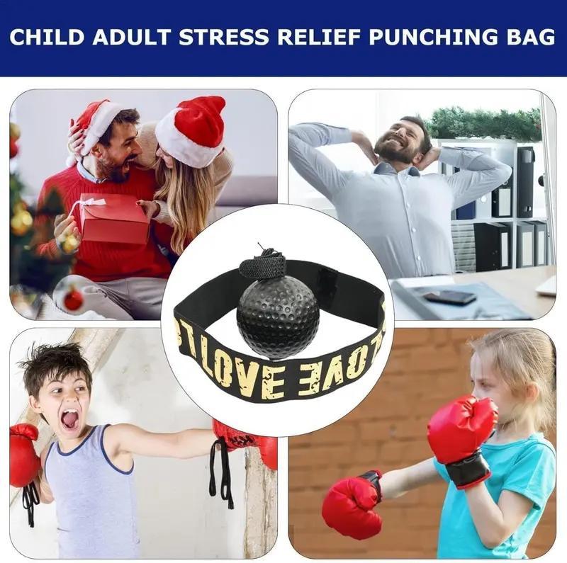 B-READY Boxing Reaction Ball Training Set With Adjustable Headband Improves Hand-Eye Coordination And Punching Accuracy Portable And Durable Suitable For Beginners And Experienced Boxers