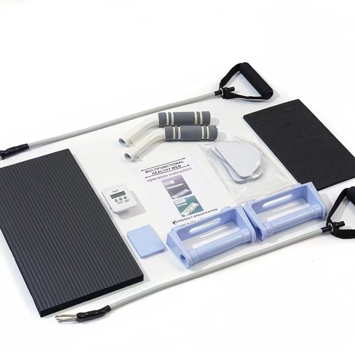 B-READY Home Four-in-one Foldable Automatic Rebound Home Exercise Abdominal Muscle Firm Abs Fitness Board incl. Trainings Course