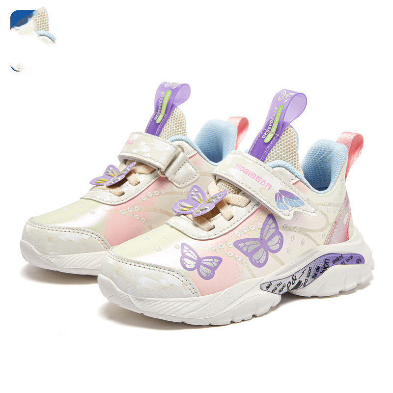 B-READY New Style Big Kids Sneakers Butterfly Fashion Girls Shoes Casual Shoes