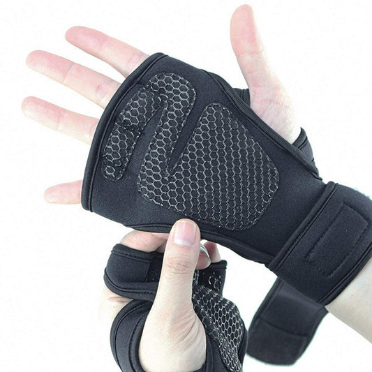 B-READY New Sports Half Finger Gloves Non-slip Silicone Palm Protection Fitness Equipment Gloves Gym