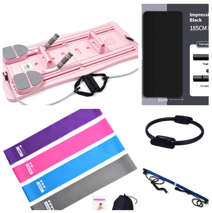 B-READY Home Four-in-one Foldable Automatic Rebound Home Exercise Abdominal Muscle Firm Abs Fitness Board incl. Trainings Course