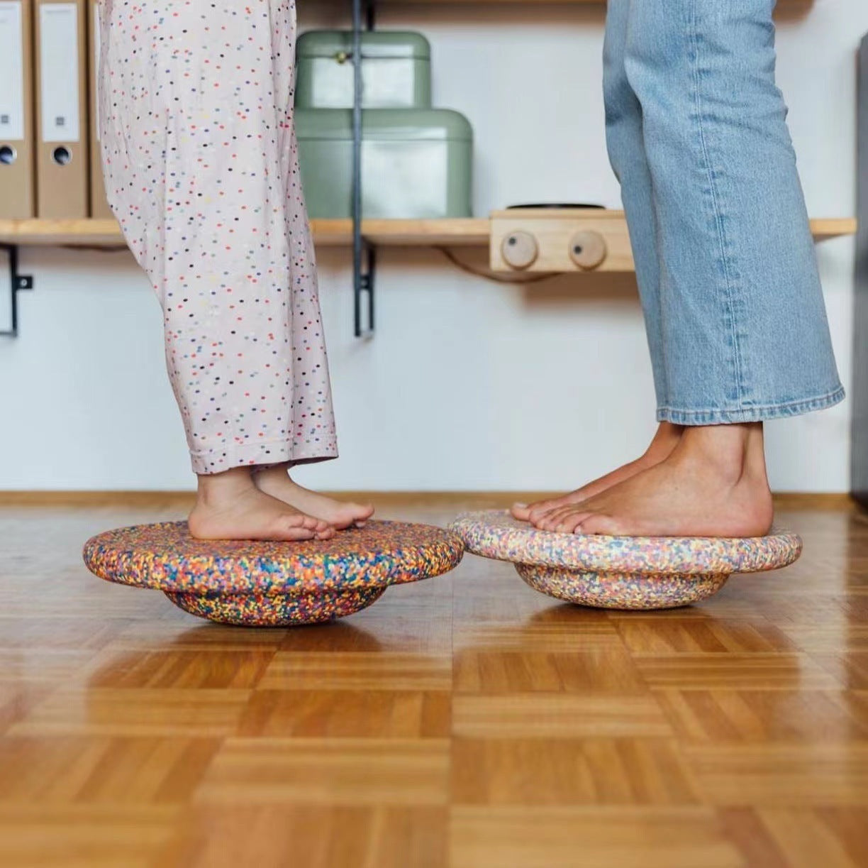 B-READY Kids Children Family Plastic Wood Surf Balance Board