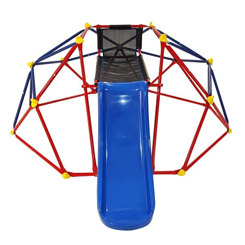 B-READY Kids Outdoor Indoor  6 Foot Dome Climber With 1.2 Meter Slide For Climbers Over 3 Years Old With Rock Climbing