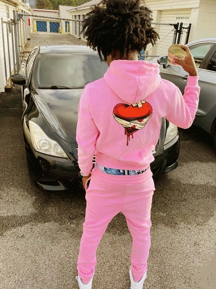 B-READY unisex Gym Sport Fashion Hooded Sportswear Couple Set