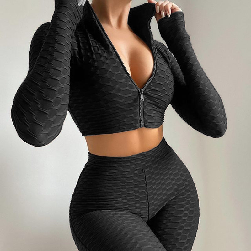 B-READY Women's Tracksuit Yoga Fitness Suit Activewear Set Tummy Control Butt Lift Long Sleeve Sport Clothing