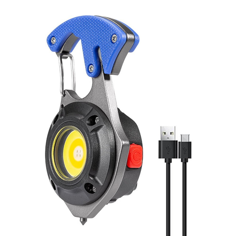B-READY Mini LED Schlüssel­anhänger Taschen­lampe – ultrakompakt & kräftiges Licht SOS Pfeife USB Notfall Kit Werkzeug Geschenk Idee fuer Papa oder Freund Ehemann 500 mAh