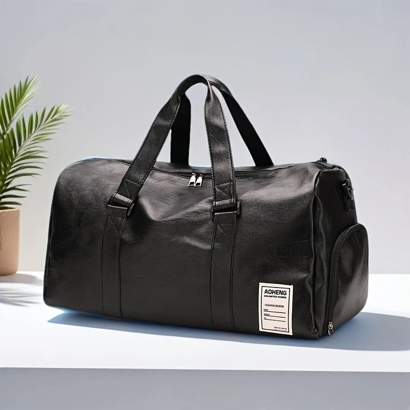 B-READY Sport unisex Couple  Fitness Bag, Travel Bag, Black Stylish Business Travel Bag, Separate Shoe Depot, Zip Off, For Gym, Sport, Travel, Waterproof