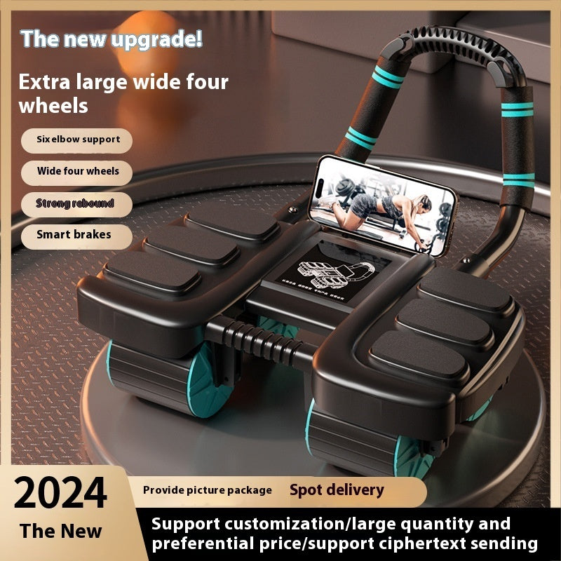 B-READY Intelligent Four-wheel Abdominal Wheel Automatic Rebound Elbow Support incl. Course