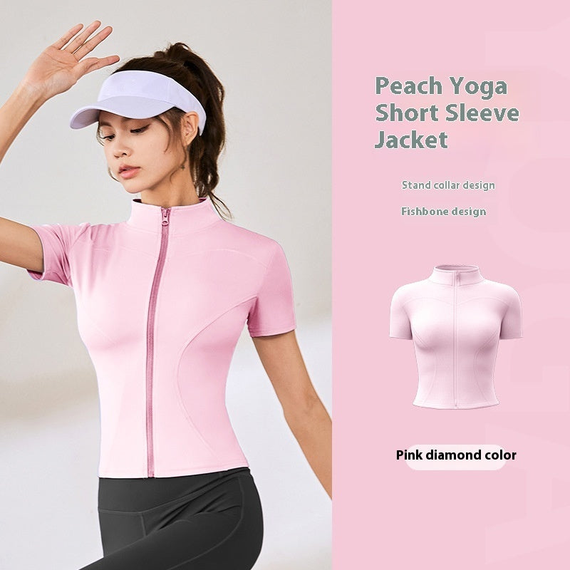 B-READY High Elastic Short Yoga Clothes Short Sleeve Sports Jacket