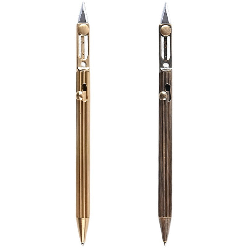 B-READY Brass Tactical Pen With Knife Signature Pen B-PREPARED 2026