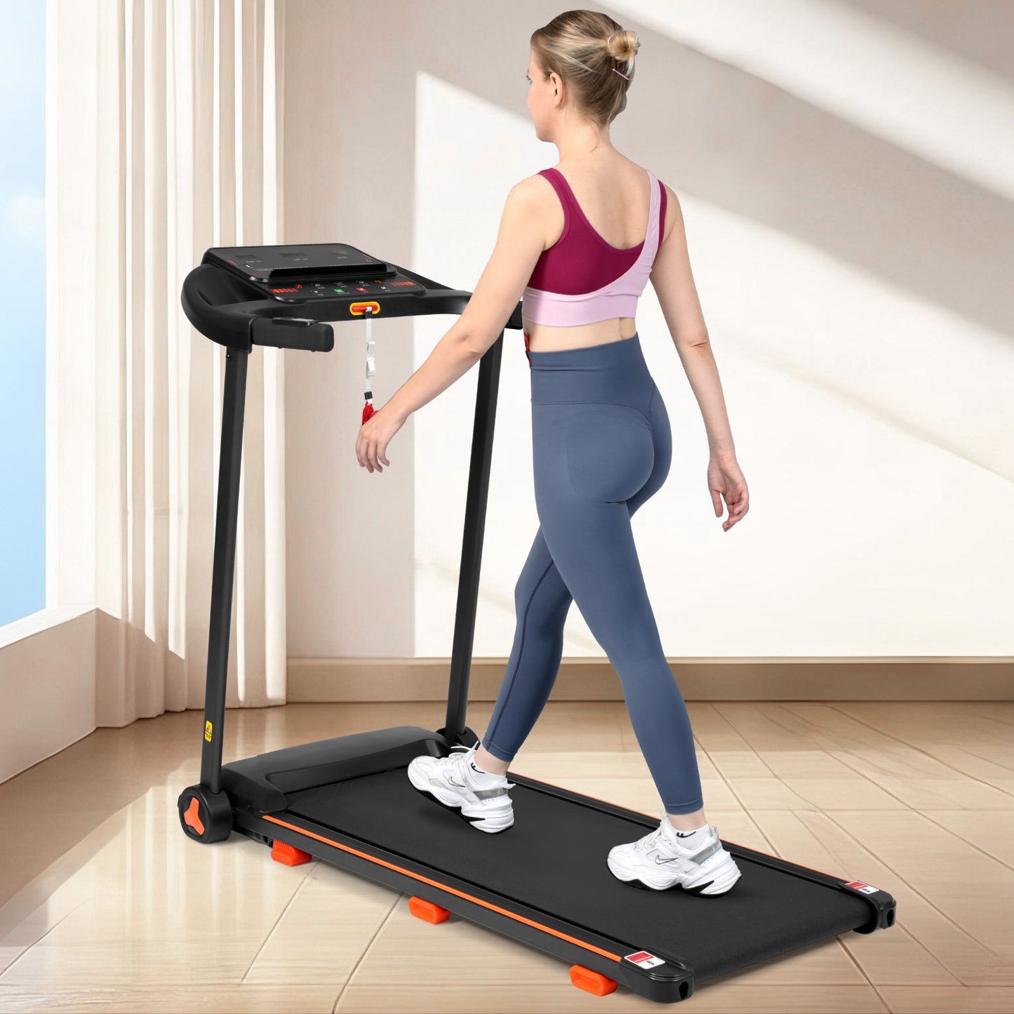 B-READY 26 Brand New Home Treadmill, 2.5HP Silent Folding Treadmill With Heart Rate Sensor, Weighing 300 Pounds, Banned Platform Temu