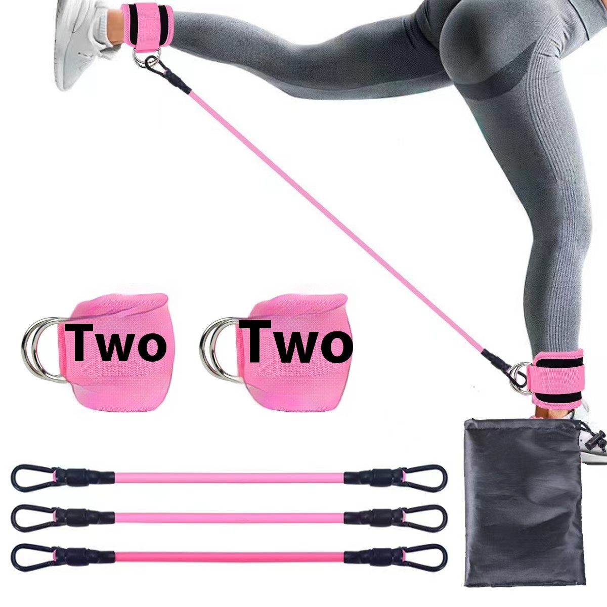 B-READY Ankle Strap Resistance Bands Hip Leg Strength Pull Rope Fitness Elastic Training Home Yoga Pilate Crossfit Workout Gym Equipment