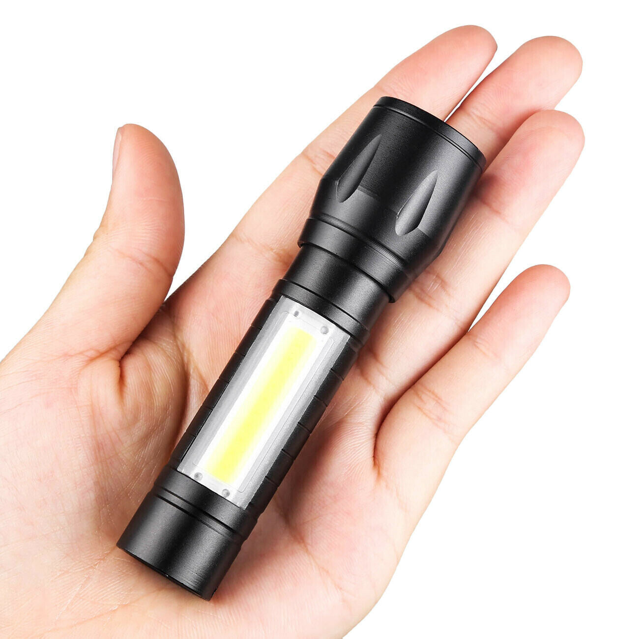 B-READY Mini Flashlight LED COB Torch Rechargeable High Lumens Zoomable Adjustable Focus Camping Light 3 Modes For Outdoor Waterproof B-PREPARED 2026