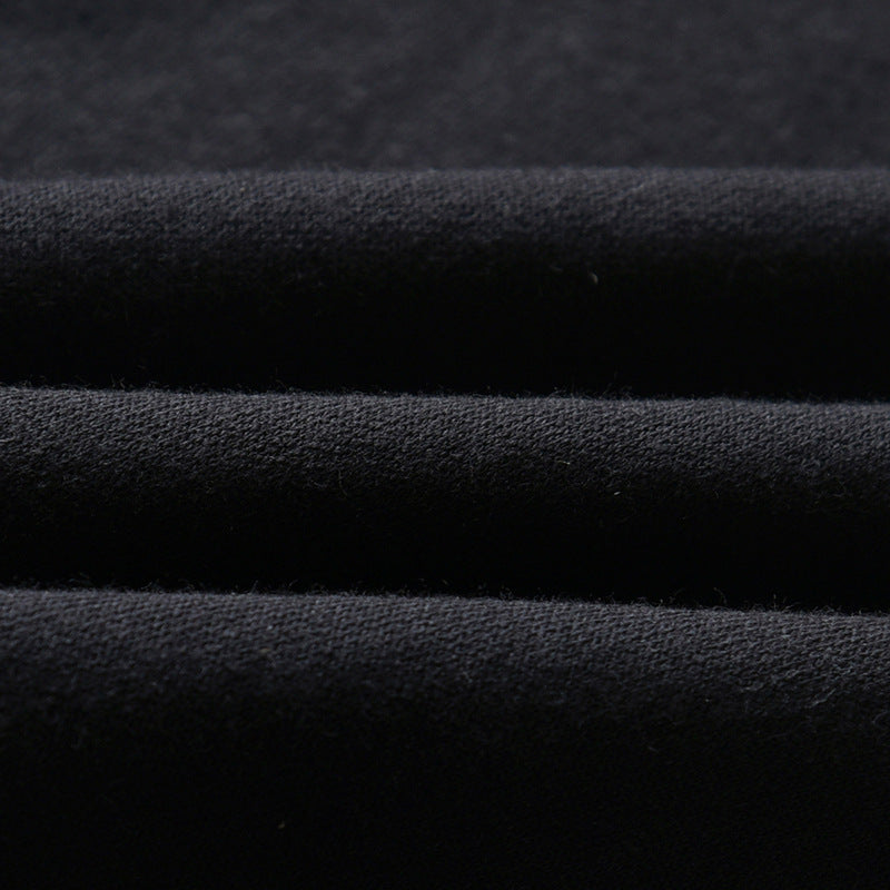 B-READY CUHK Kids Long Sleeve Printed Zipper Shirt Casual Sports Pants Set Black Two-Piece Set