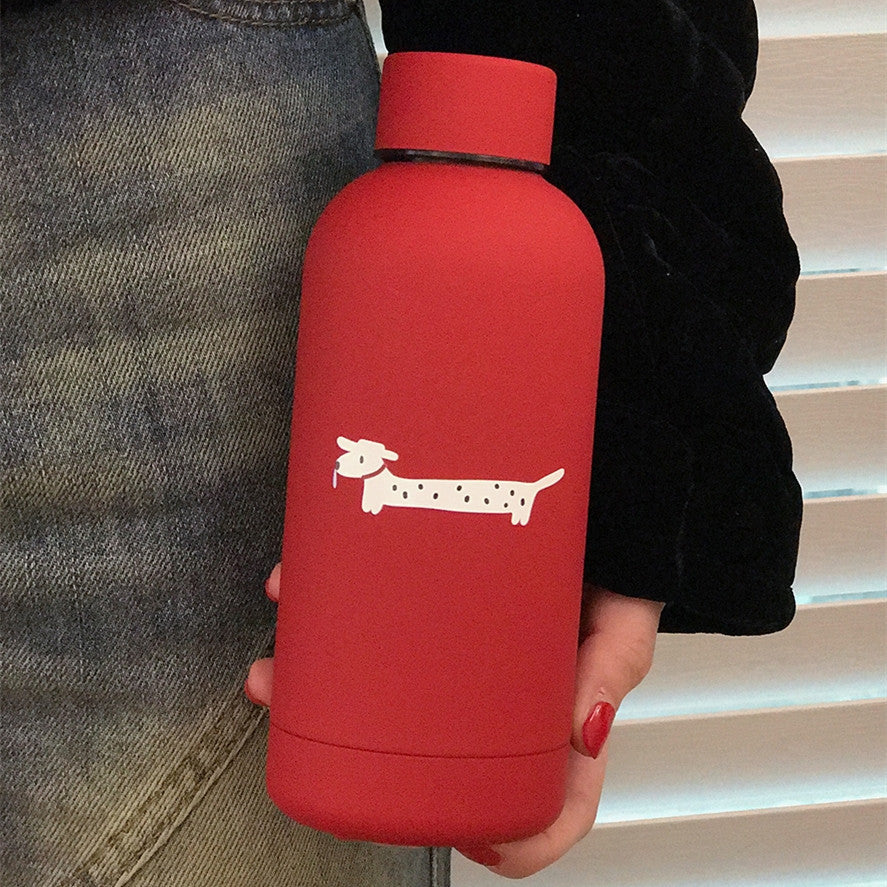 Cute Red Puppy Insulated Cup