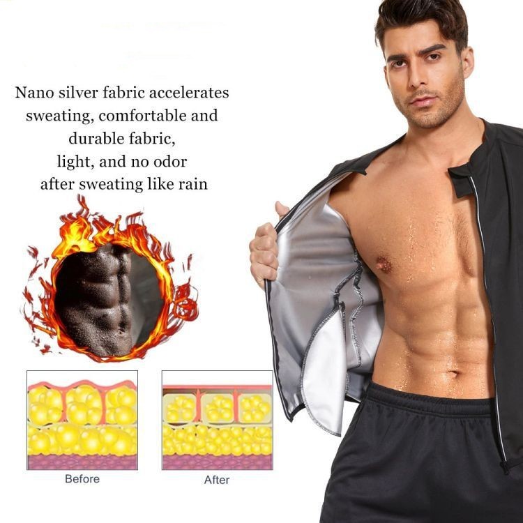 B-READY Abdominal Tightening Fitness Sweating Long Sleeved Sportswear Fat Burning weight loss