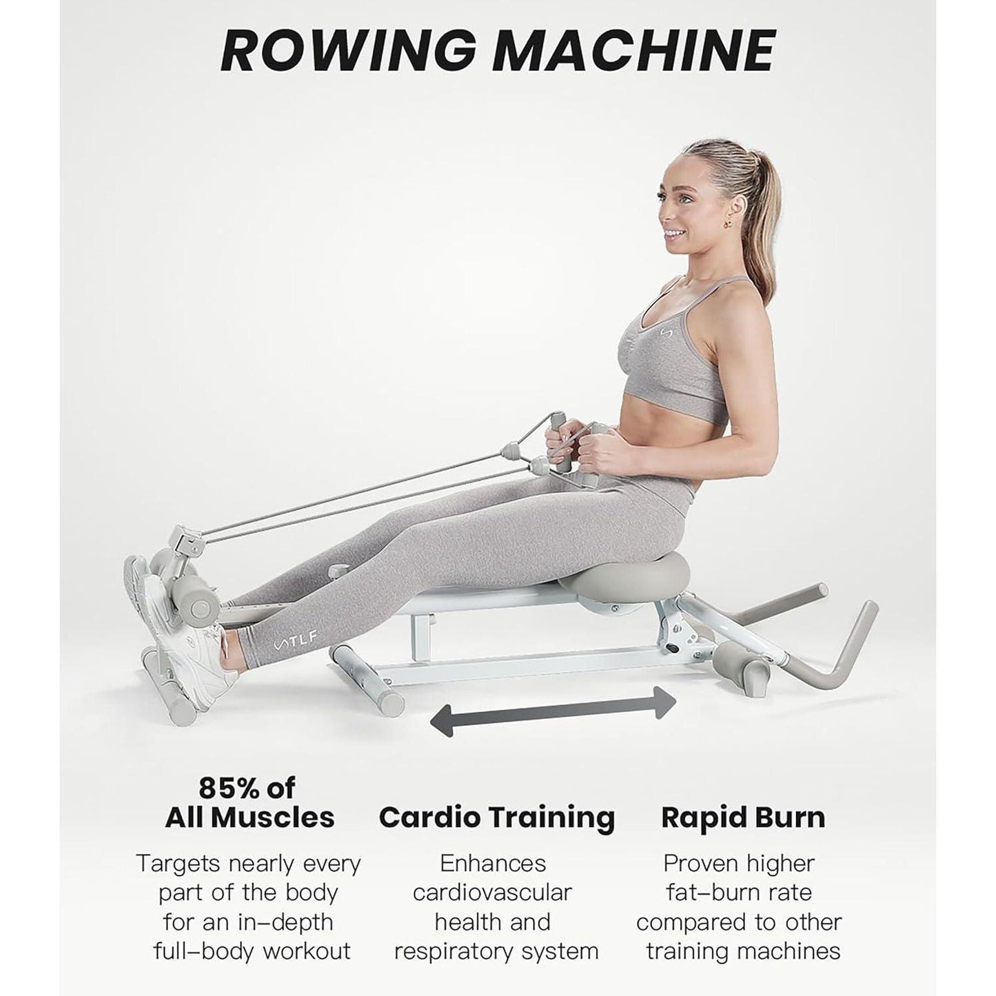 B-READY Pro Max Home Gym 4-in-1 Fitness Equipment Rowing Machine, Leg Press, Abdominal Glide, Roman Chair, Fitness Equipment For Abdominal And Core Strength Training