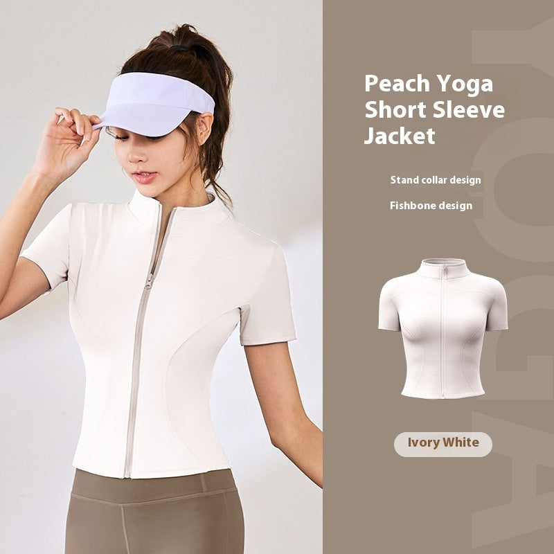 B-READY High Elastic Short Yoga Clothes Short Sleeve Sports Jacket