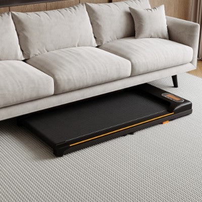 B-READY HOME TRAINER Folding Under Desk Walking Pad Treadmill With Adjustable Incline, 1-6 Km H Low Noise For Home  Office, LED Display, Magnetic Remote Control, Transport Wheels  Plug, Black.