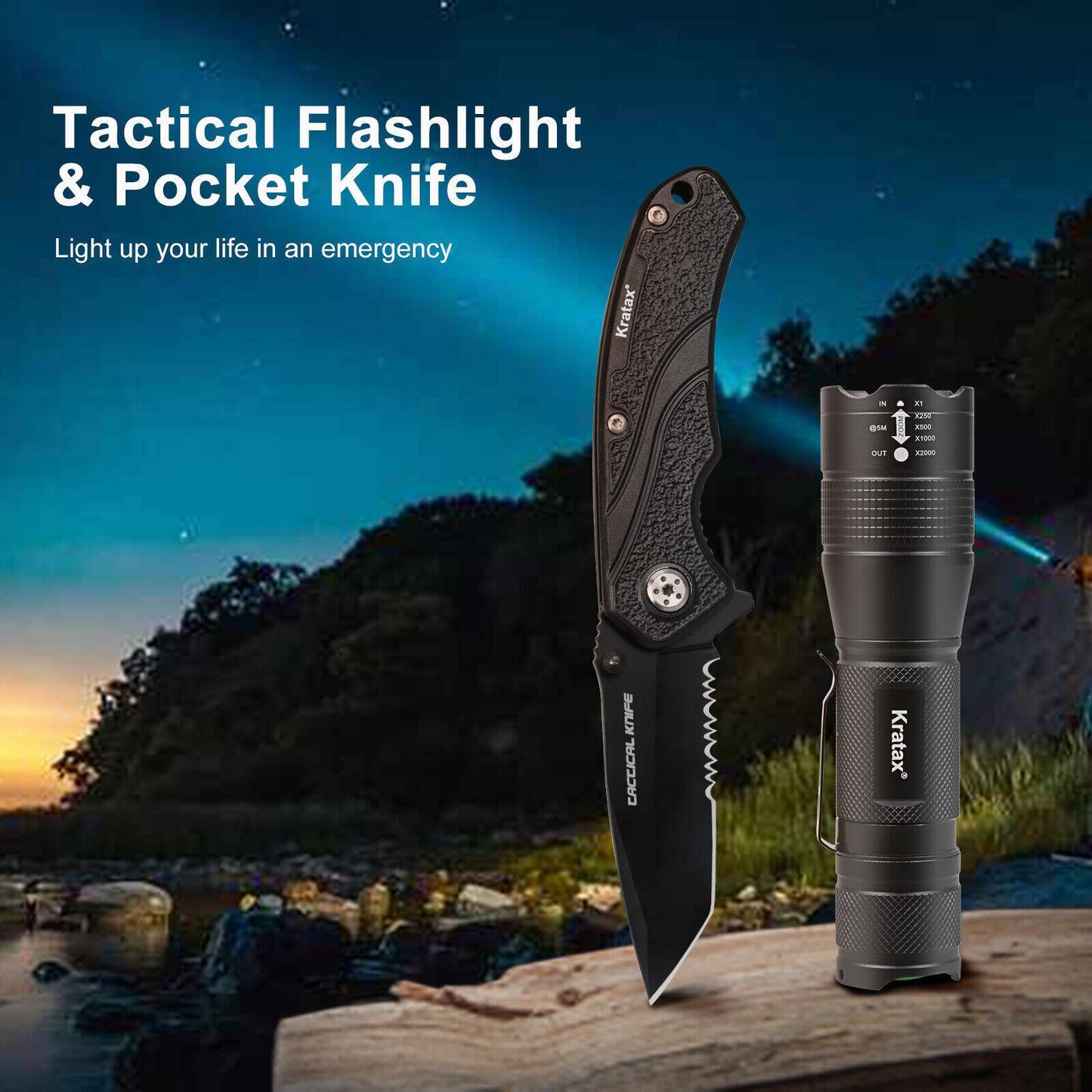B-READY Small Ultra-Retractable LED Tactical Handheld Flashlight With Knife B-PREPARED 2026
