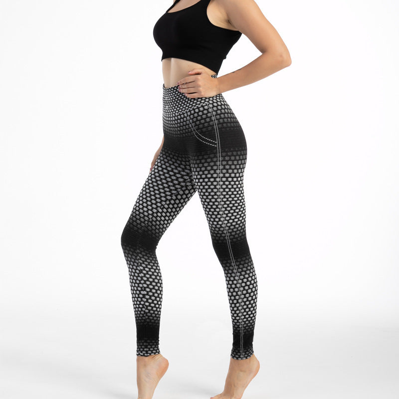B-READY Woman Gym High Waist Leopard Print Leggings