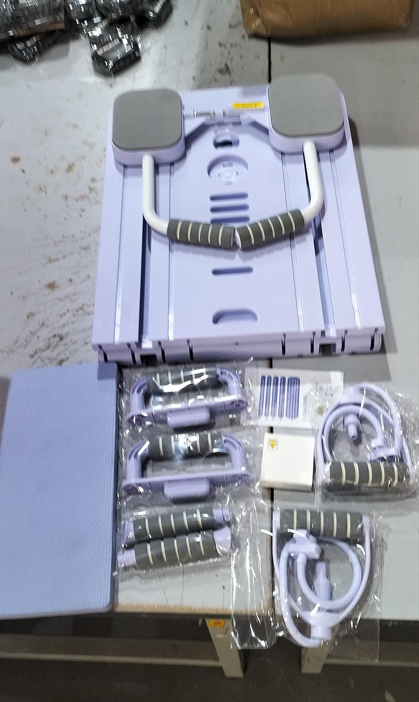 B-READY Home Multifunctional Fitness Board Flat Support Chest And Abdominal Muscle Equipment Household Abdominal Wheel Pilates