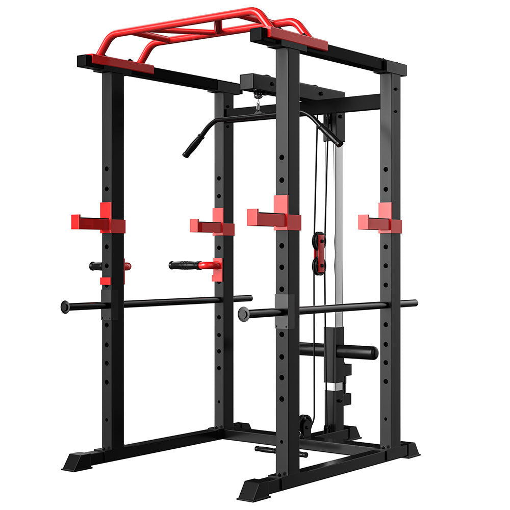 B-READY Multi-functional Power Cage Home Adjustable Pullup Squat Rack Capacity Comprehensive Fitness Barbell Rack