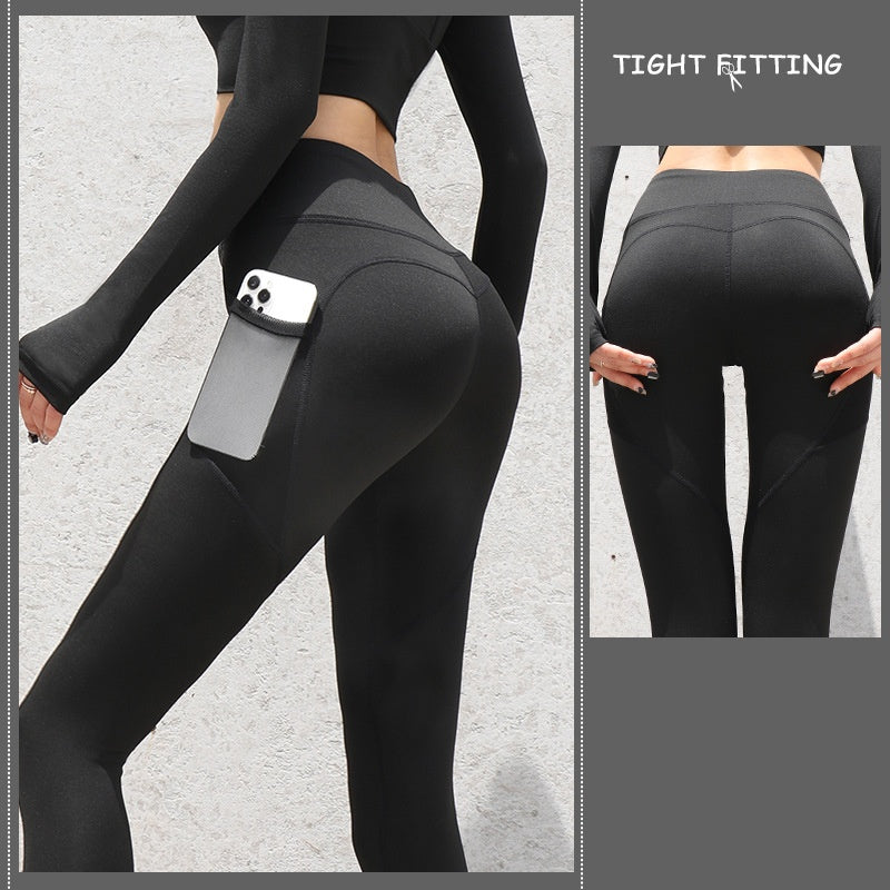 B-READY Gym Sport Seamless Leggings With Pockets Push Up High Waist Pants Women Fitness Running Yoga Pants Gym Sport Seamless Leggings