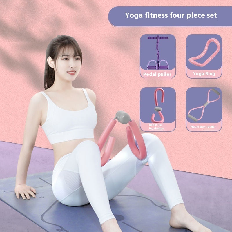 B-READY Home Yoga Four Piece Set Foot Pedaling And Leg Stretching Beauty Device Gift Set Christmas Birthday