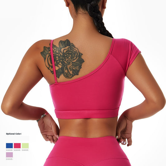 B-READY 
Yoga Suit Women's Running And Cycling Wear Off-shoulder Sports Bra Gym Training Tights