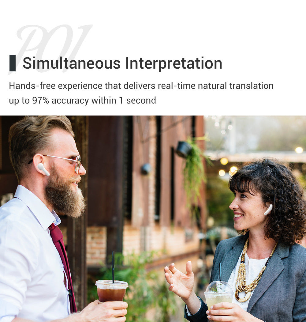 B-READY Smart Ai M6 Smart Bluetooth Translation Headphones Supports 127 Languages new Generation 2026 for Conversations and Phone Calls