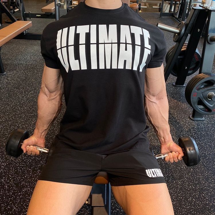 B-READY Sports Training Gym Stretch Crew Top Bodybuilder