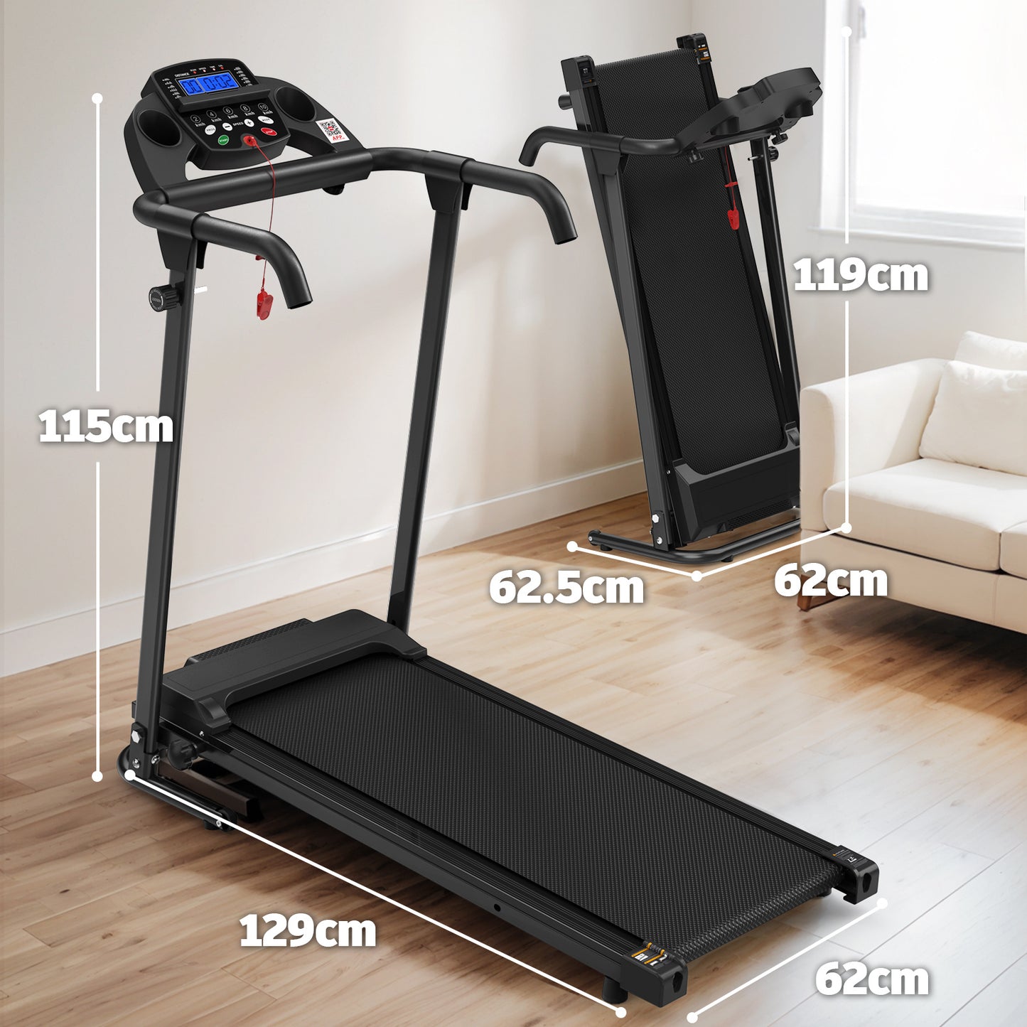 B-READY 2026 EU Home Office Desk Treadmills, Compact Desktop Treadmills With Inclined Portable Treadmills, 2-in-1 Treadmills For Walking, Running And Jogging, With A Weight Capacity Of 120KG incl. Trainings Plan Course 3 Month Weight and Fat loss 26