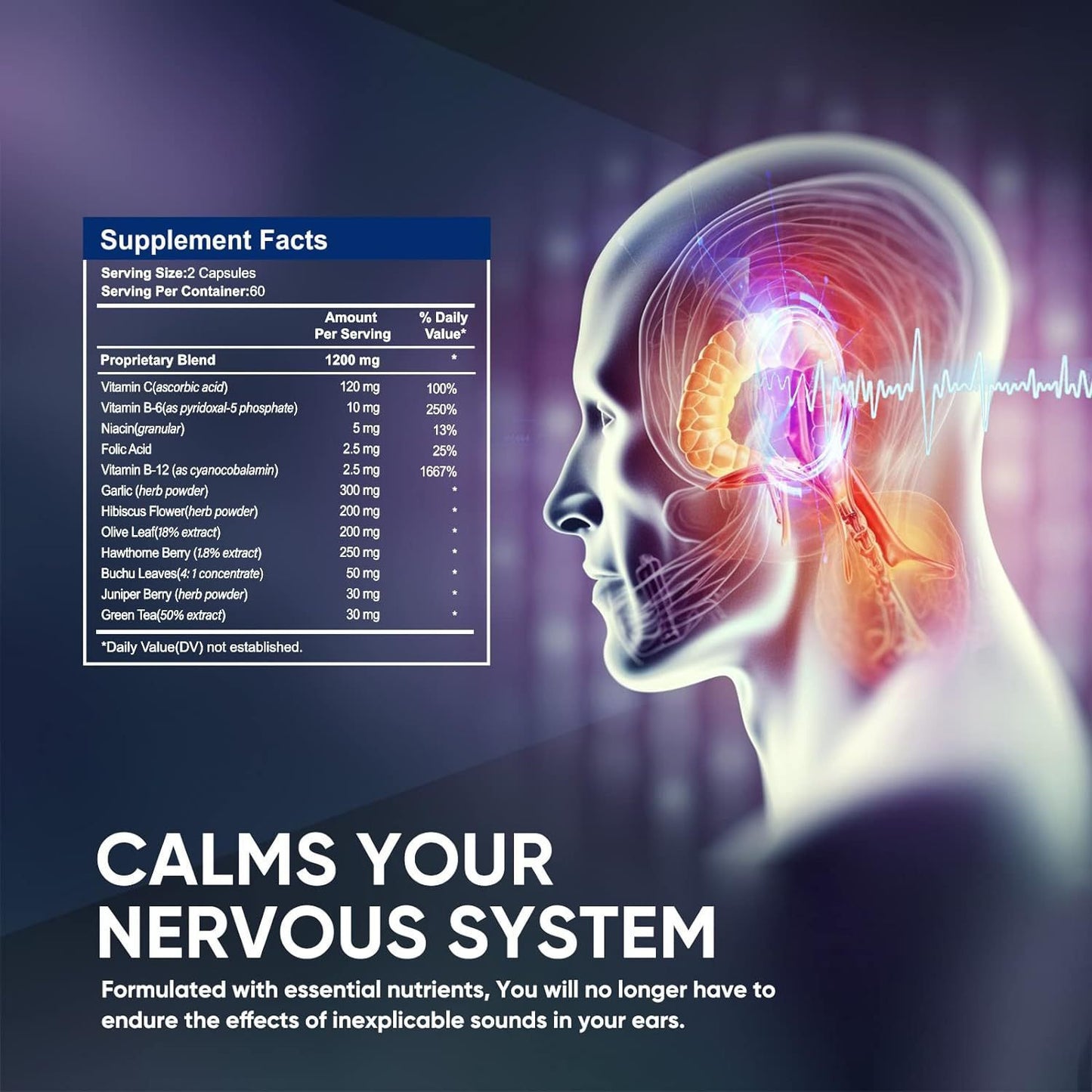 B-READY Tinnitus Relief Supplement Capsules Tinnitus Capsules Supplement