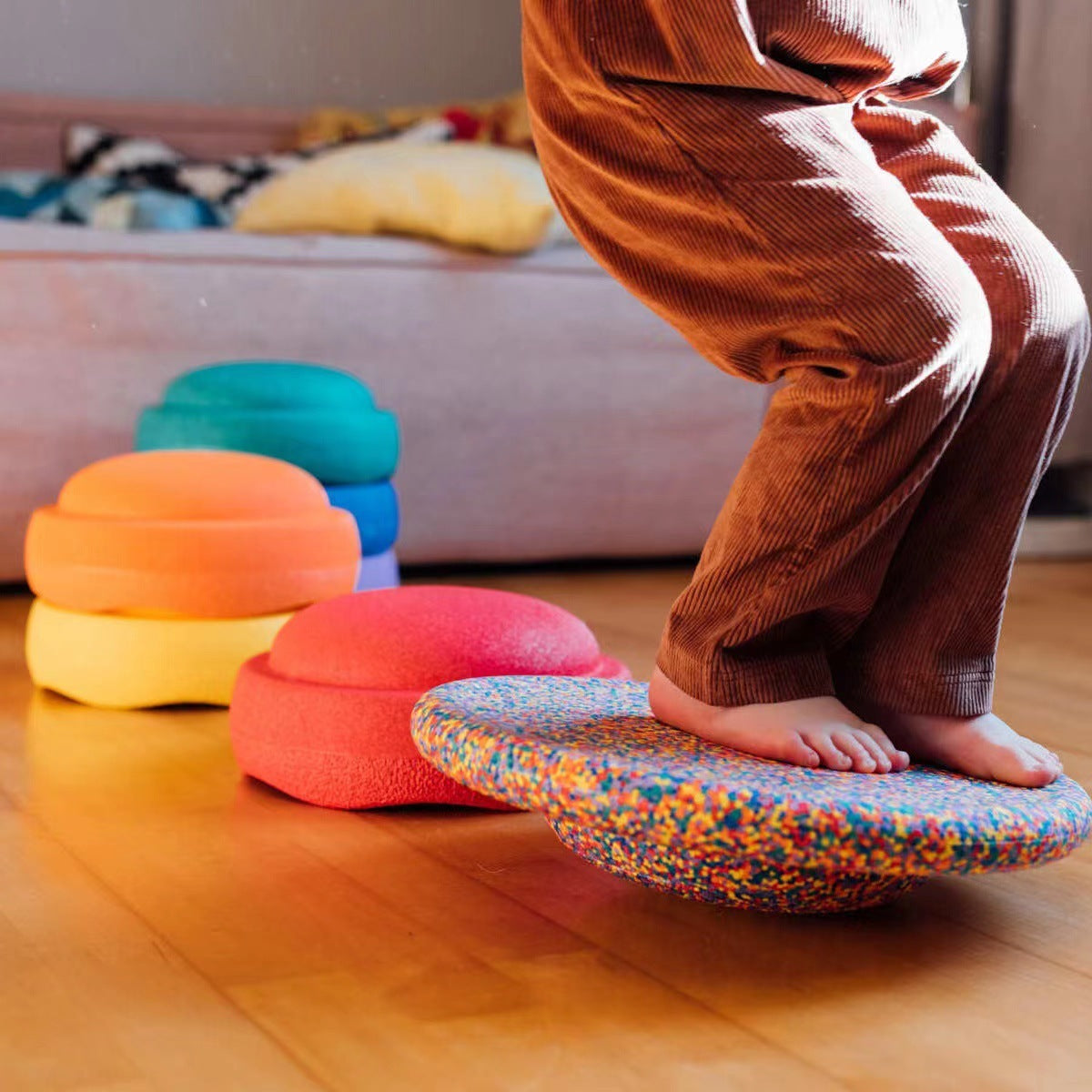 B-READY Kids Children Family Plastic Wood Surf Balance Board