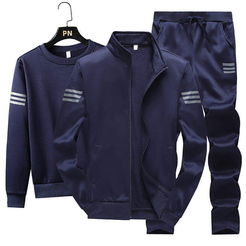 B-READY Originals Unisex passendes Paar-Outfit für Fitnessstudio, Fitness, Laufen, Frühling, lässiger Sportanzug, Herrenpullover, Reißverschlussjacke, 2-teilig