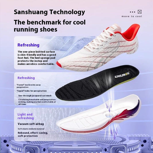 B-READY Running Marathon unisex Men's And Women's Full Palm Shock-absorbing Lightweight Bouncy Running Sports Casual Shoes high Quality 2026