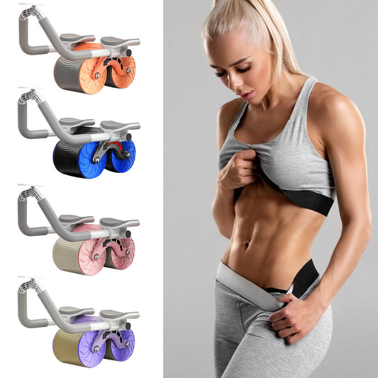 B-READY Gym Hometrainer Male And Female Household 2 In 1 Exercise Belly Wheel Indoor Fitness Sports
