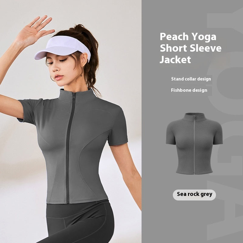 B-READY High Elastic Short Yoga Clothes Short Sleeve Sports Jacket