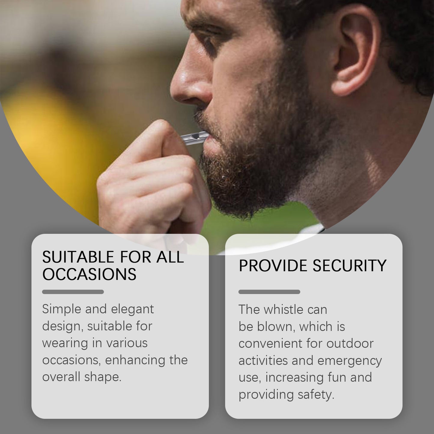 B-READY Simple And Sounding Whistle Necklace Fashionable And Elegant Lightweight Durable Anti Stress Gift idea B-PREPARED 2026