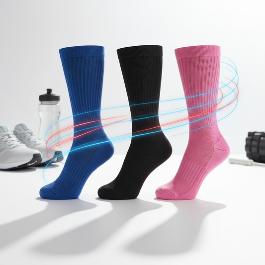 🧦 Kompressionssocken - Schnellere Regeneration!

Profi-Recovery für deine Beine! Medizinische Kompression für bessere Durchblutung und schnellere Erholung.

✅ Features:
💪 20-30 mmHg Kompression - Medizinisch wirksam
🔄 Bessere Durchblutung - Reduziert Muskelkater
⚡ Schnellere Recovery - Nach Marathon &amp; Training
🛡️ Verletzungsprävention - Stabilisiert Waden
✈️ Vielseitig - Laufen, Reisen, Alltag
📏 Größen: S, M, L, XL
🎨 Farben: Schwarz, Blau, Rosa
💡 Ideal für:
Post-Marathon Recovery
Lange Läufe
Musk