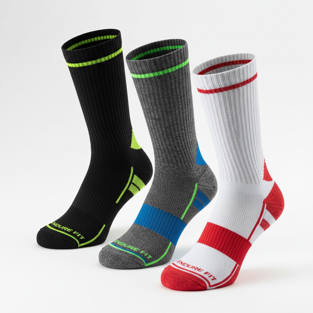 🧦 Marathon Laufsocken - Keine Blasen mehr!

3er Pack für perfekten Komfort! Anti-Blister Technologie für blasenfreies Laufen.

✅ Features:
🛡️ Anti-Blister - Nahtlose Konstruktion
💨 Atmungsaktiv - Mesh-Belüftung
🎯 Arch Support - Fußgewölbe-Unterstützung
💪 Kompression - Leichte Kompression für bessere Durchblutung
🧼 Schnelltrocknend - Moisture-wicking Material
📏 Größen: S (36-39), M (40-43), L (44-47)
