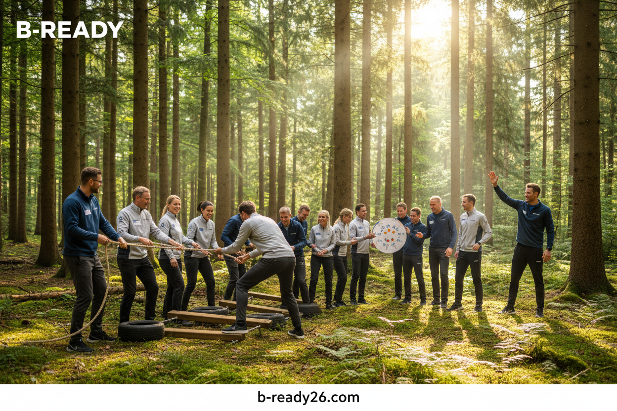 Mit website link und B-ready Logo