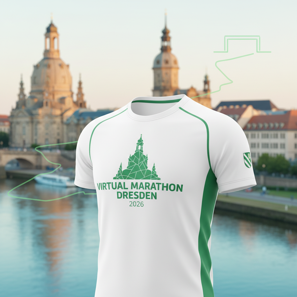 🏃 Virtual Marathon Dresden 2026 - Laufe für Sachsen!

Repräsentiere Dresden &amp; Sachsen! Virtueller Marathon mit Dresden-Trikot in Weiß-Grün.

✅ Im Ticket enthalten (€55):
🎽 Dresden City Trikot - Design mit Frauenkirche (Weiß/Grün)
🏅 Digitale Finisher-Medaille
📜 Digitales Zertifikat
🗺️ Dresden Route Map - 42,195 km (Elbe → Frauenkirche → Zwinger)
🏆 Leaderboard
❤️ €25 Charity Spende
📋 Spendenquittung

Lauf für Dresden!