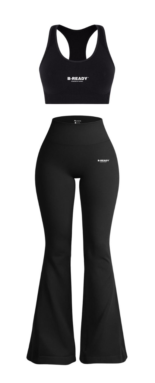B-Ready Women’s Gymwear Set – Black Tank Top & Pants
